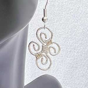 Dainty Dangle Silver-plated Handmade Earrings